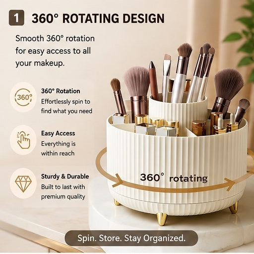 360° Rotating
Makeup Organizer