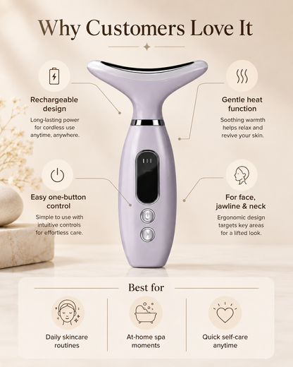 Single-piece Facial and Neck
Massager