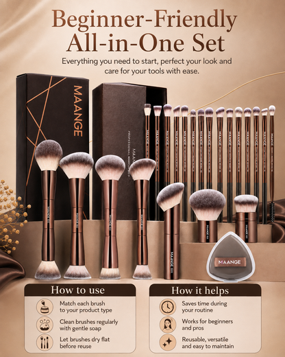 MAANGE 28pcs Professional Makeup Brush Set