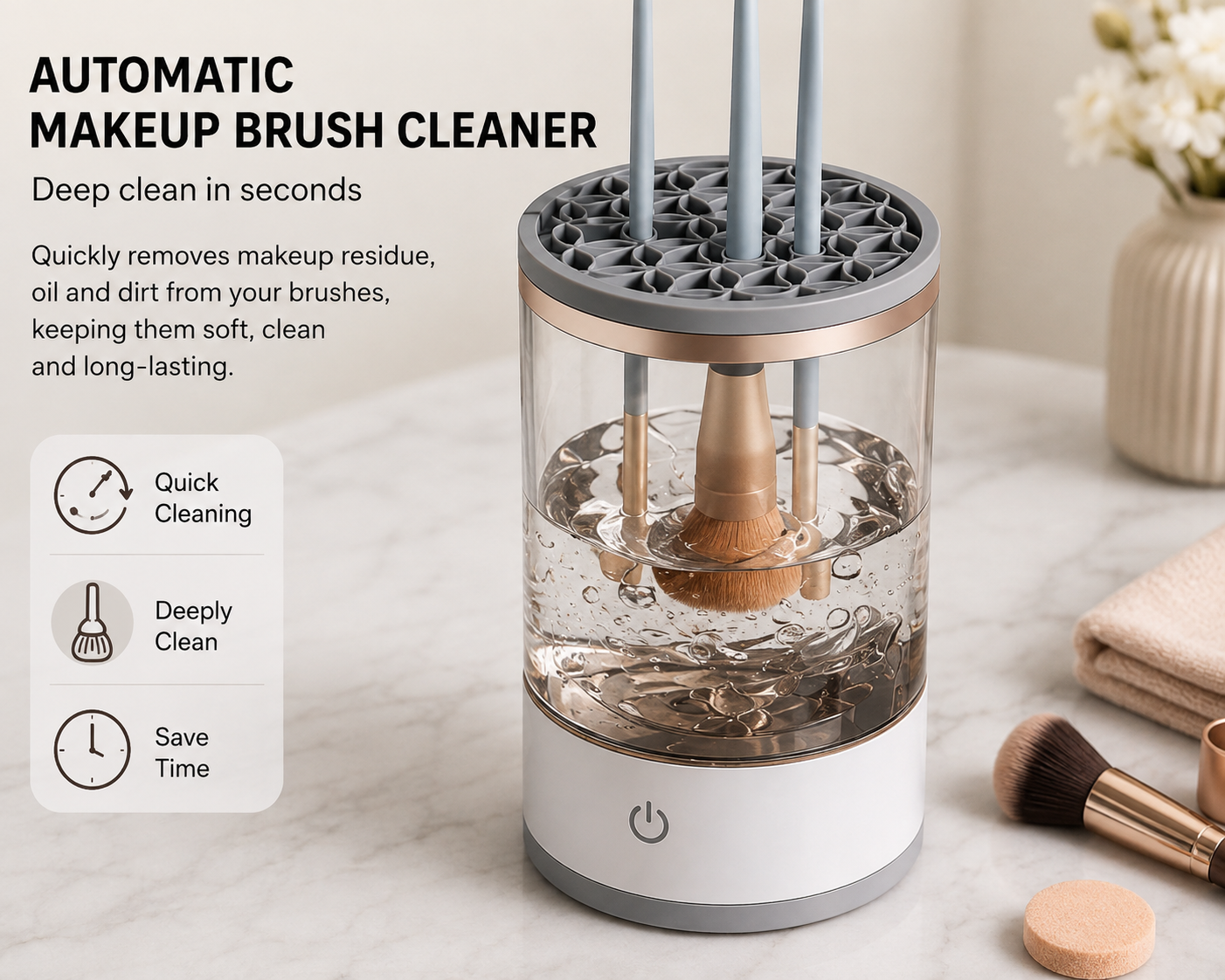 Portable Electric Makeup Brush Cleaner