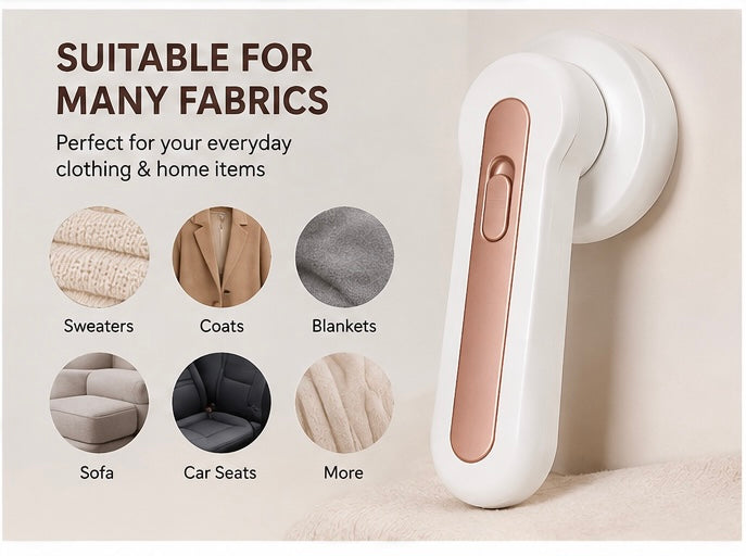 Portable Rechargeable Lint
Remover with Cleaning Brush