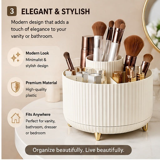 360° Rotating
Makeup Organizer