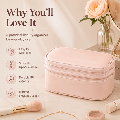 Double-layer PU
Toiletry and Makeup Bag