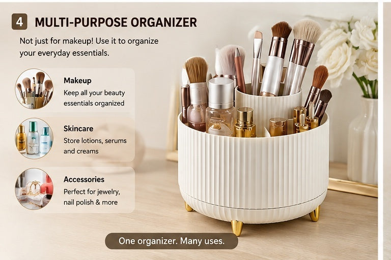 360° Rotating
Makeup Organizer