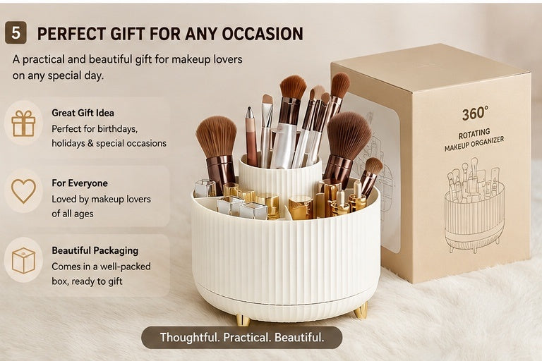 360° Rotating
Makeup Organizer