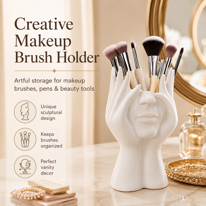 Unique Creative Human Body Art Shaped Makeup Brush Holder
