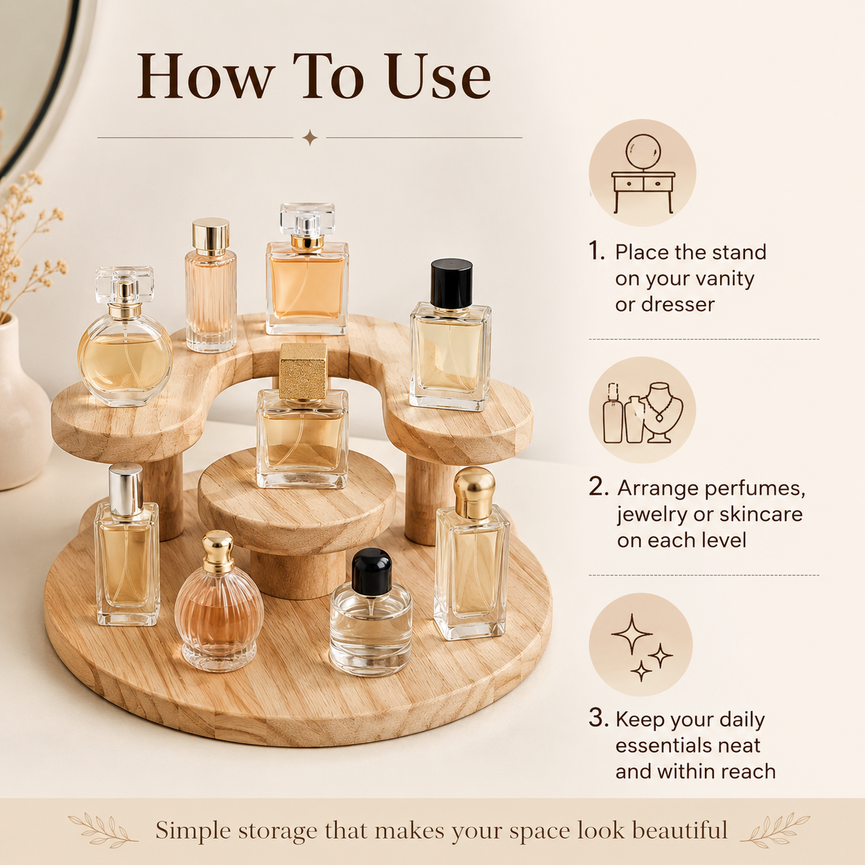 Wooden Perfume
Display Stand