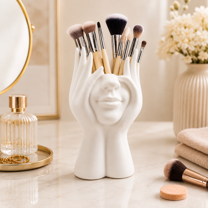 Unique Creative Human Body Art Shaped Makeup Brush Holder