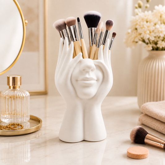 Unique Creative Human Body Art Shaped Makeup Brush Holder