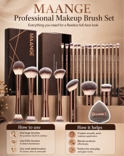 MAANGE 28pcs Professional Makeup Brush Set