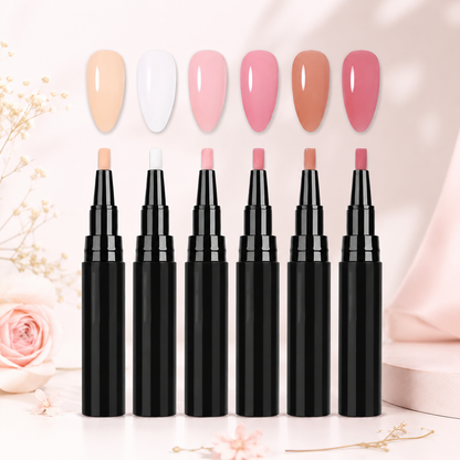 6pc Colors One Step Gel Nail Polish Pens