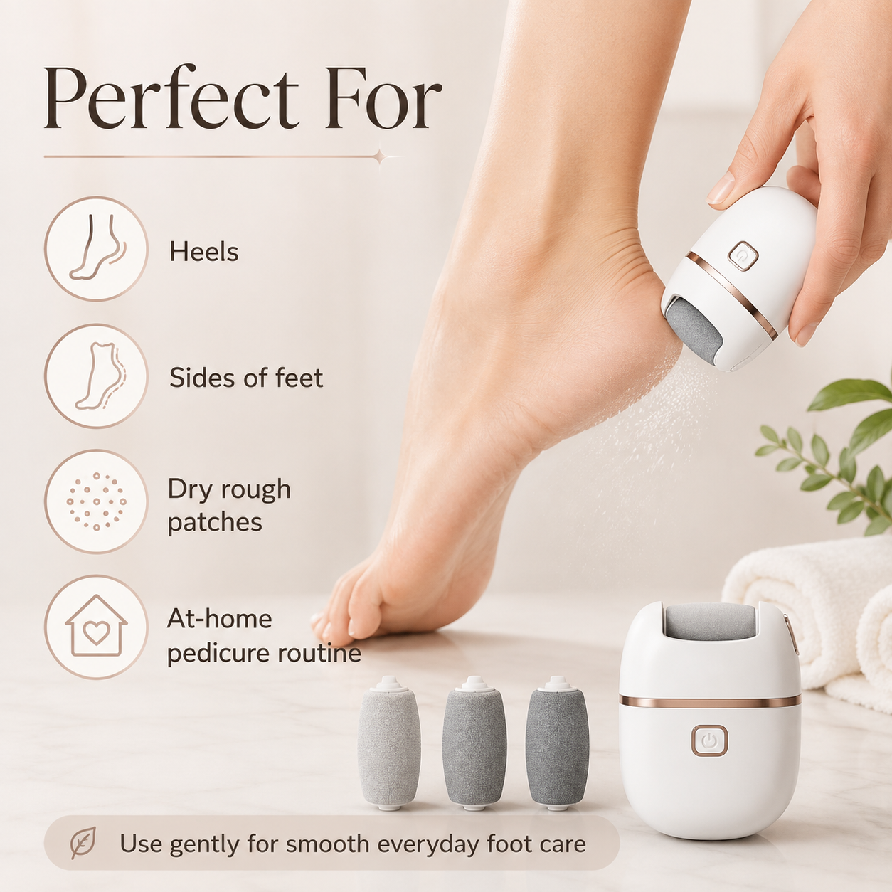 1pc Rechargeable Electric Foot Grinder